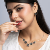 Handmade Quirky Square-Maze Necklace