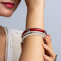 Handmade Pure Silver Sankha and Pola Set - Price Per Piece