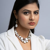 Silver Semi Precious Necklace Set