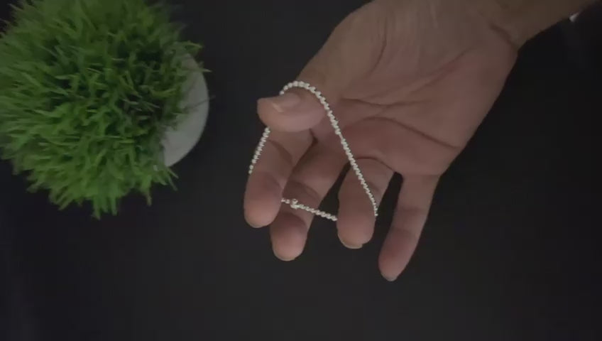 Silver Elastic Bead Bracelet ( Unisex )