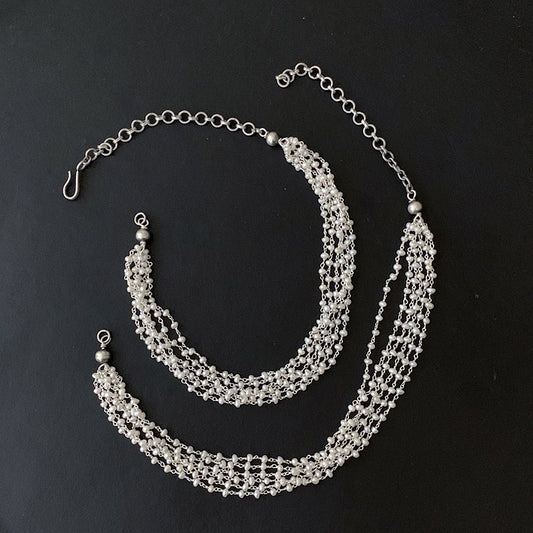 (Pendant Connector) Cultured pearl and silver pendant attachment