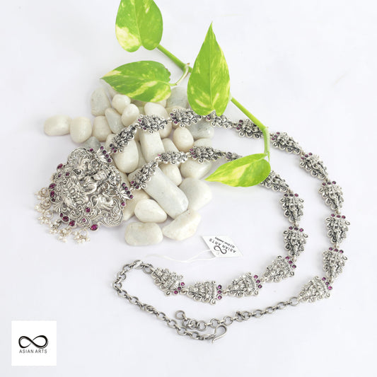 Unique Silver Temple Necklace