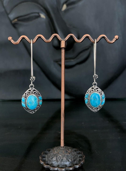 Thai silver turquoise earrings