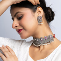 Exclusive Handmade Jaliwork South Choker Set