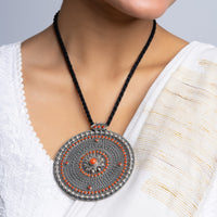 Exclusive Real Coral Rajasthani Rawa design Pendant