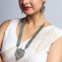 Exclusive Turquoise Necklace Set with Rawa Design