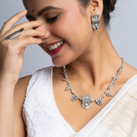 Silver Lightweight Exclusive Rawa design Necklace Set