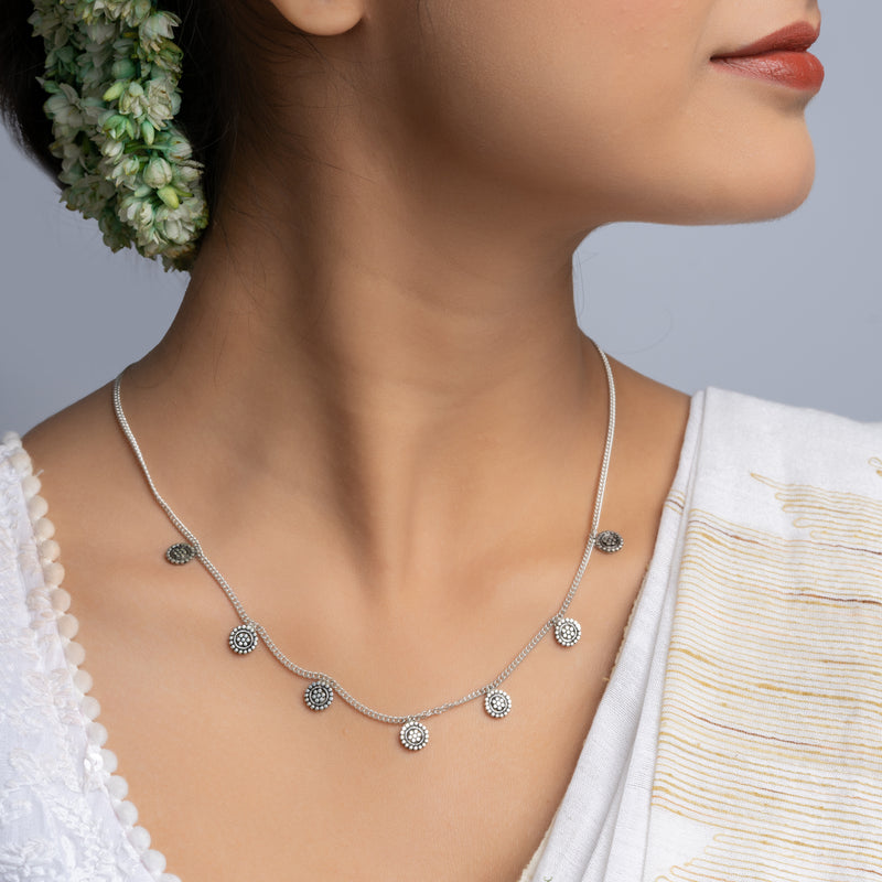 Handmade Rawa-Circle Chain Necklace