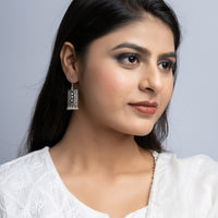 Silver Unique Mangalsutra Design Earrings