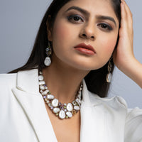 Silver Semi Precious Necklace Set