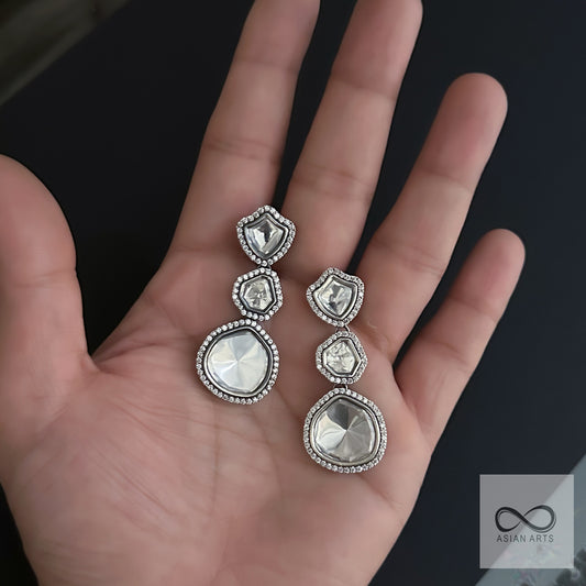 Premium Silver Moissanite Earrings