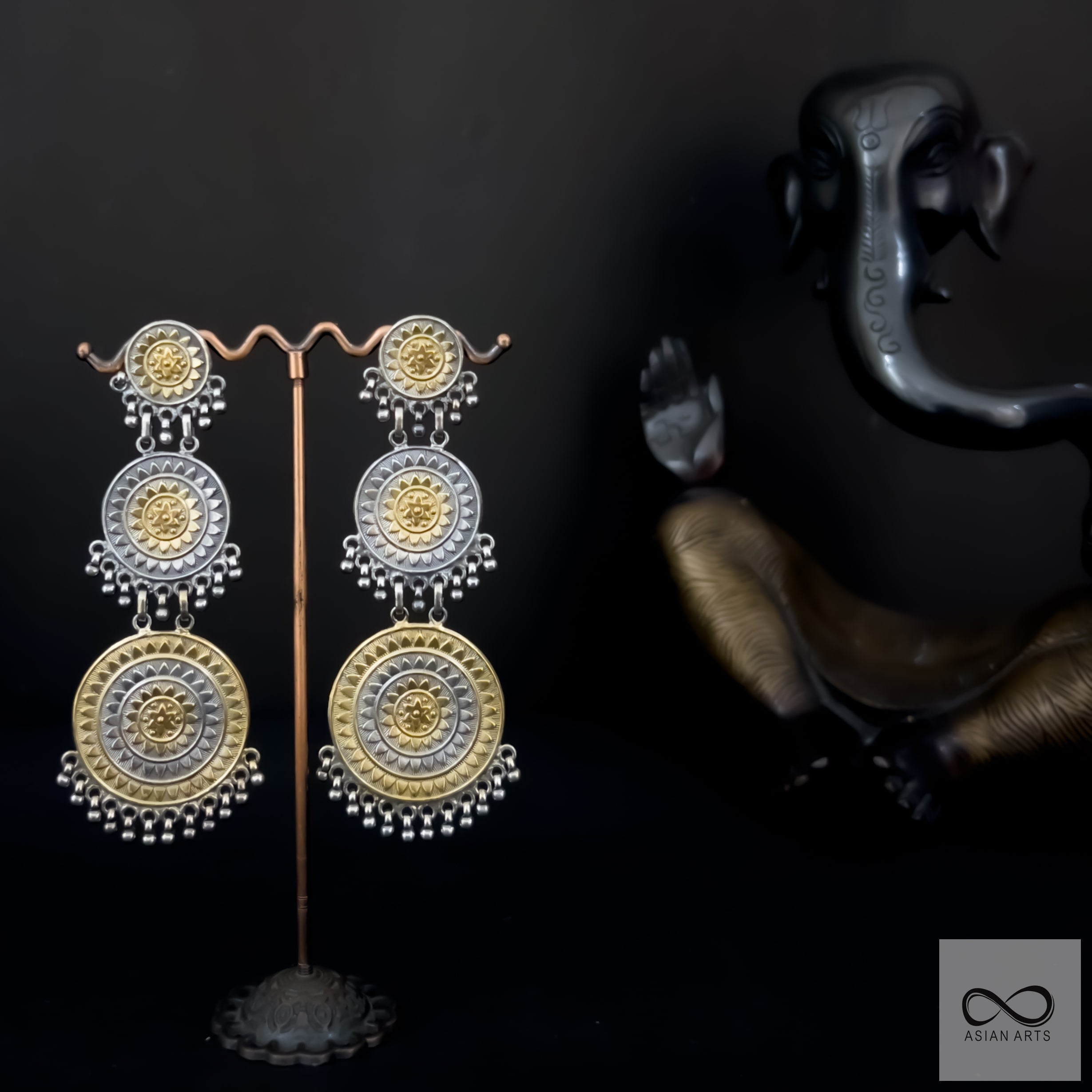 Gold Plated Two Tone Earrings – Karizma Jewels