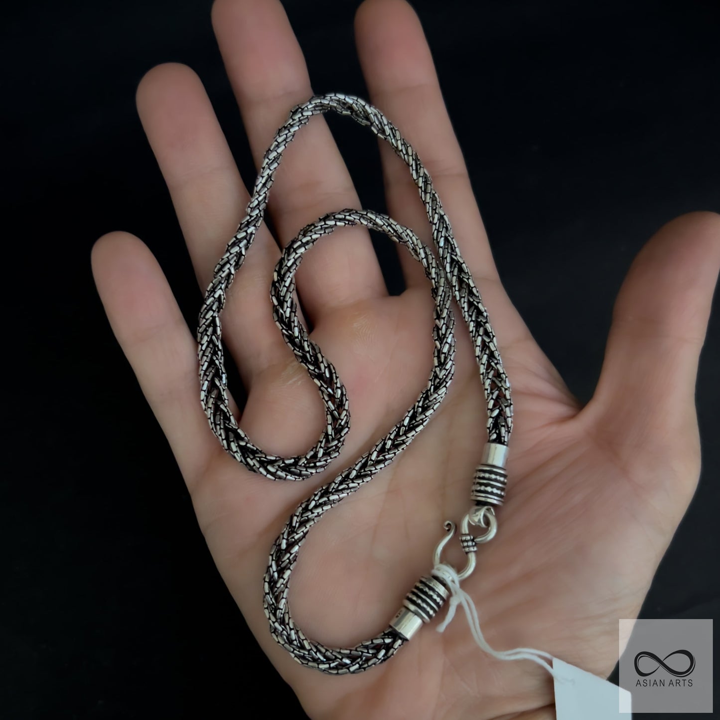 Contemporary braided Silver Chain