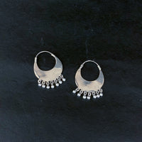 handmade silver hoop earrings (Ver.4)