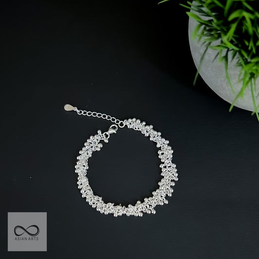 Silver ghunghroo bracelet