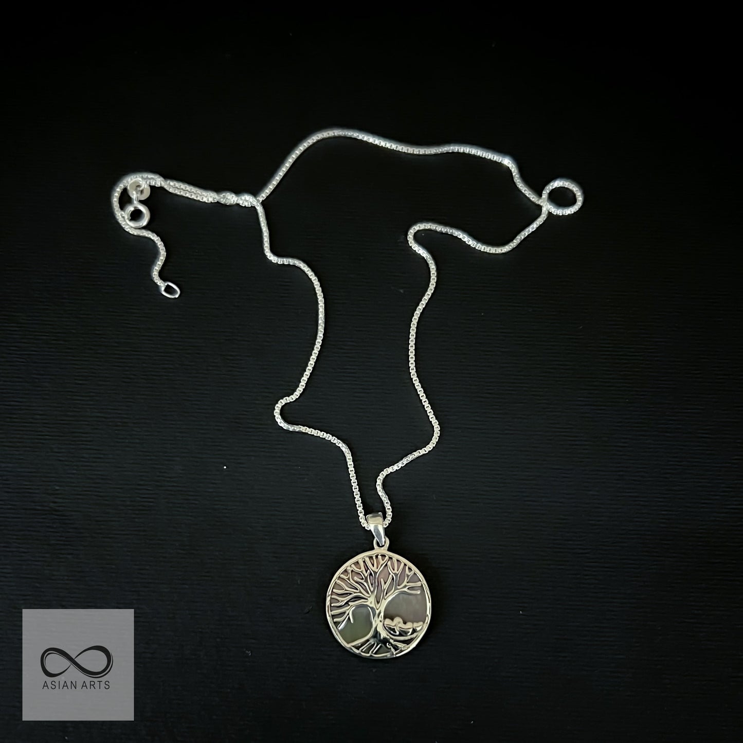 Silver MOP tree of life pendant Ver.1