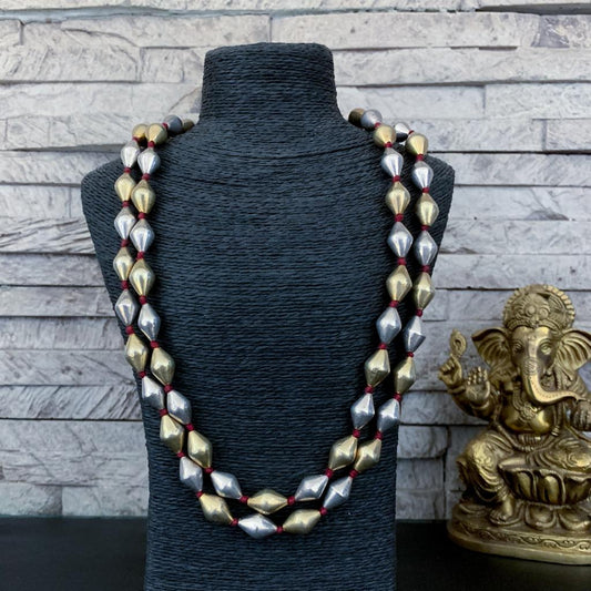 Two line two tone dholki beads