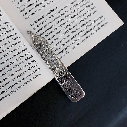 Silver filigree bookmark