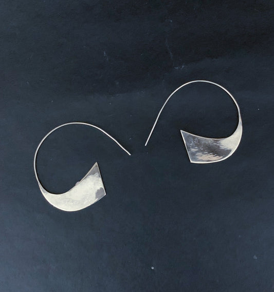 handmade silver hoop earrings (Ver.2)
