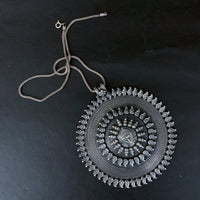 silver Rajasthani old-look Maa Durga statement pendant