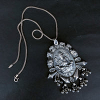 silver antique Ganeshji pendant