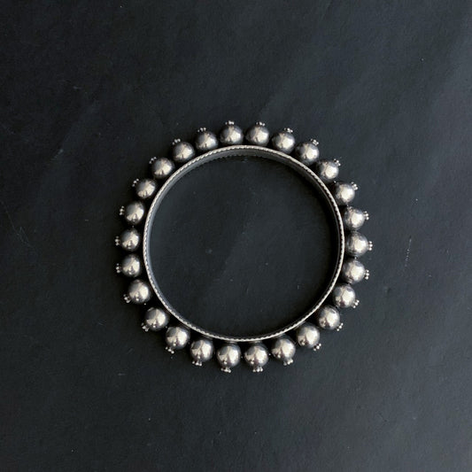 silver Rajasthani traditional ball bangle