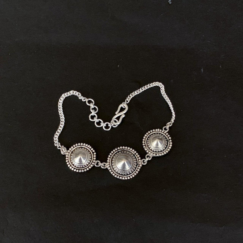 Silver dome pasha bracelet