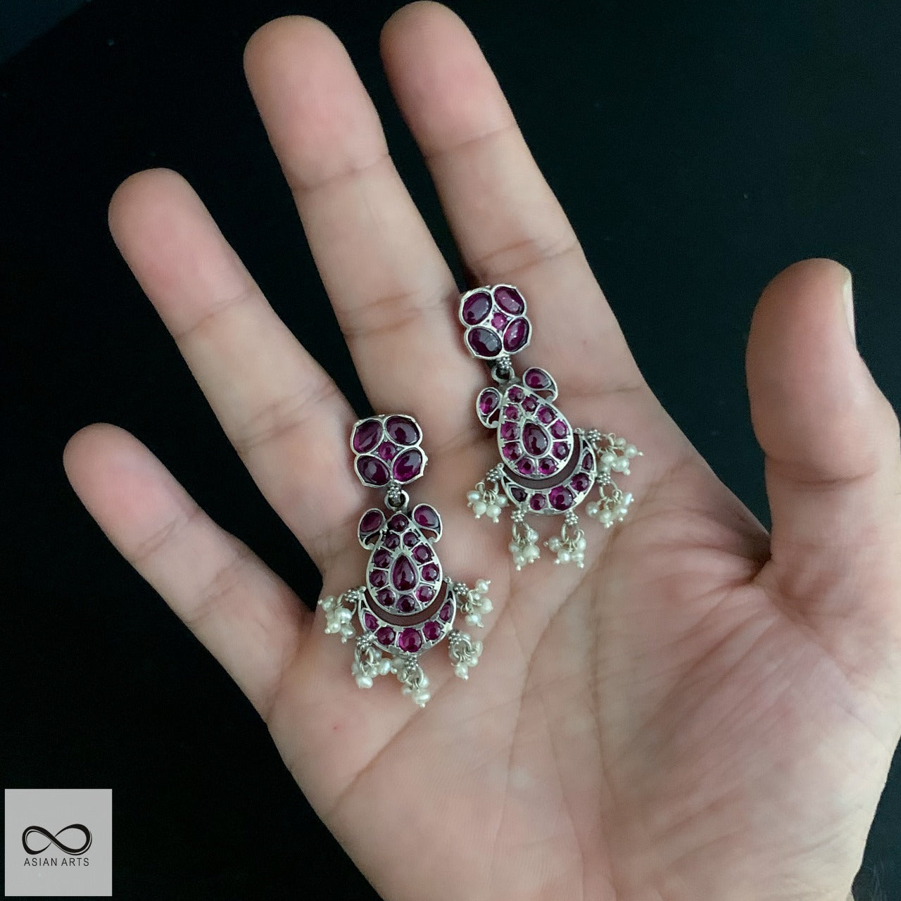 Layered Kemp Stone Twin Jhumkas with American Diamond Stone -Earrings –  Zuccii